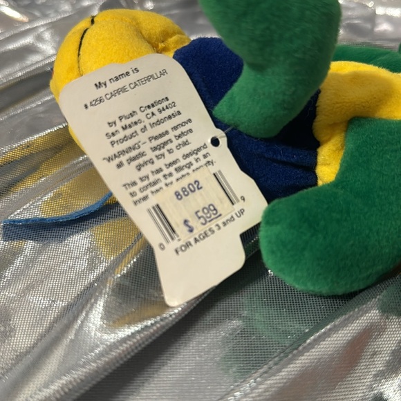 Vintage Plush Creations Caterpillar plush Carrie NWTS Bean Bag - Picture 6 of 6